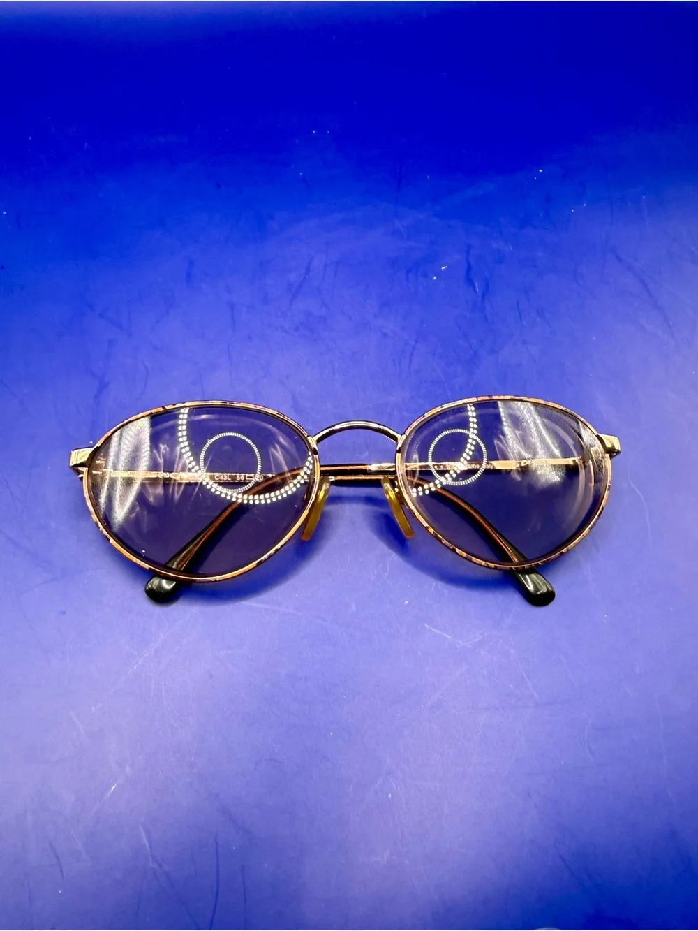 Vintage Echo Frame Italy M2024 C43L Oval Eyeglass Frames ONLY 56-20-135 Gold Tor